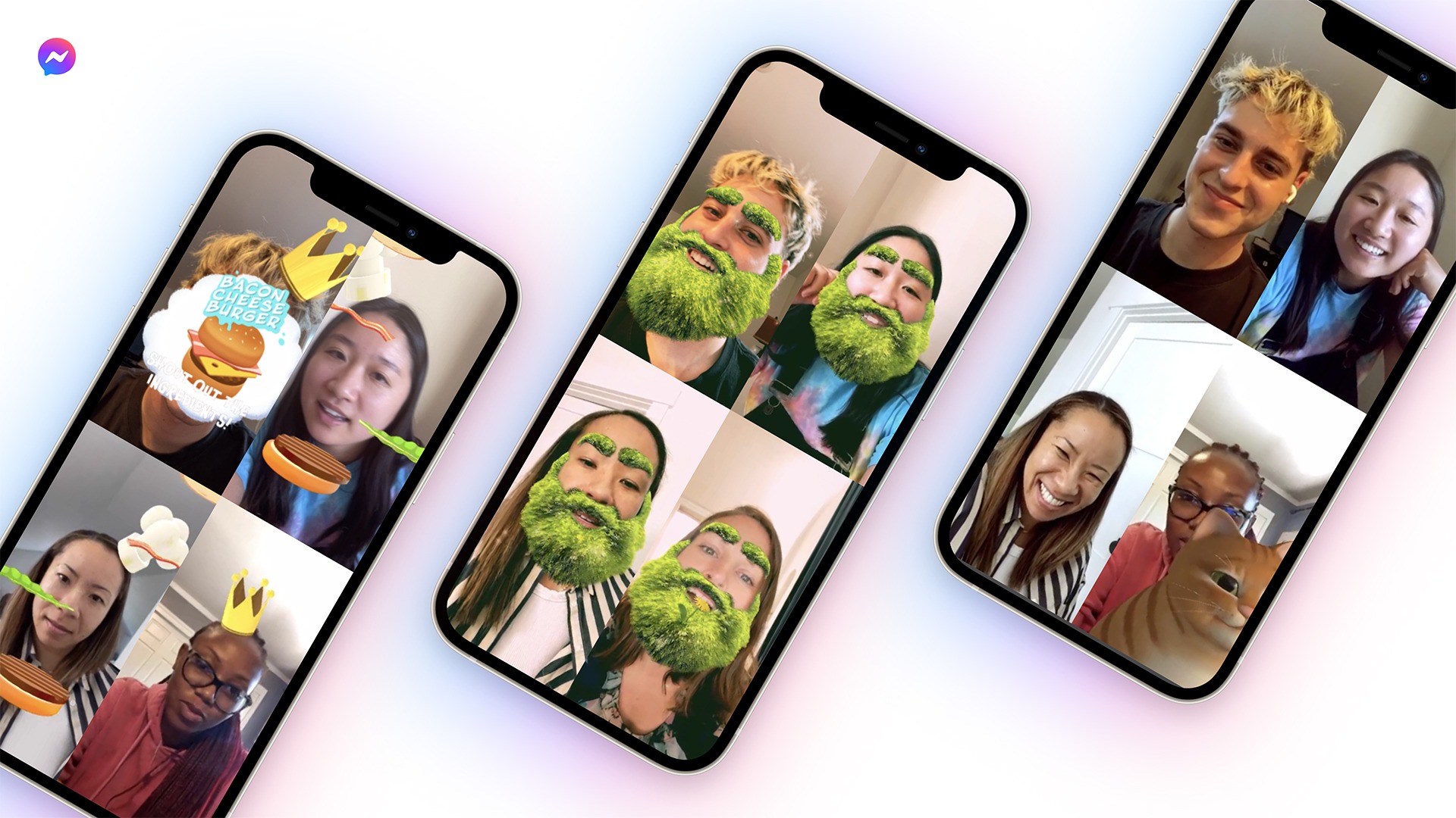 Facebook Messenger et Instagram apportent des expériences AR aux appels de groupe